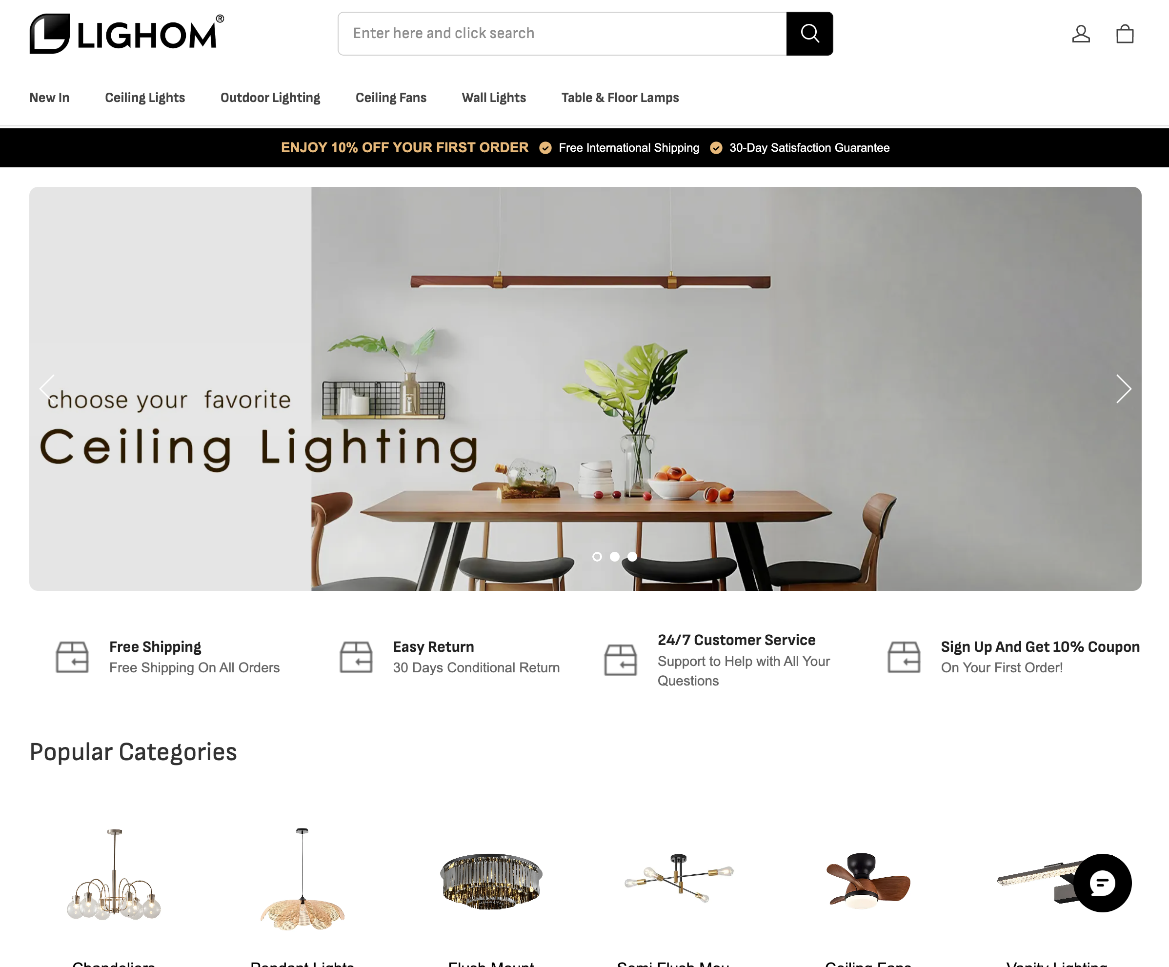 高端照明独立站-Shopline